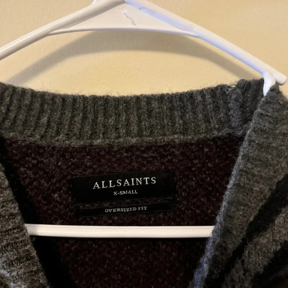 NWOT All Saints Tora Tiger Stripe Wool/Yak blend Crew - SIZE XS - Picture 6 of 8